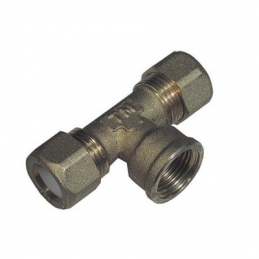 Tee Femmina Per Rame Con Ogiva Teflon Tiemme - 3/4 X 22 311-1209-0522