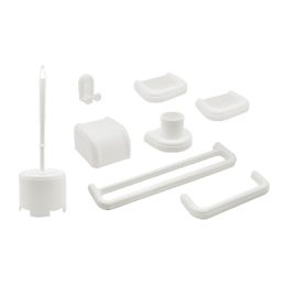 Set Bagno 8 Pezzi Serie Imma Modello New - Bianco 120-3081