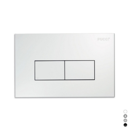 Placca Per Cassetta Incasso Pucci Eco 2 Pulsanti Linea Mod.2014 - Cromo 132-8451L-C