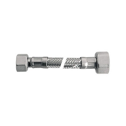 Flessibile Inox Mod. Lux Normale Cm. 10 Con Teflon E Guarnizione - Mf 3/8 X 3/8 F221-IN010G-M33