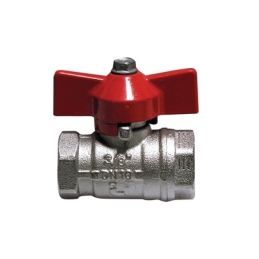 Valvola A Sfera Ff Con Farfalla Leva Rossa - 1/2" (dn 15) F-brico 354-104R-F04