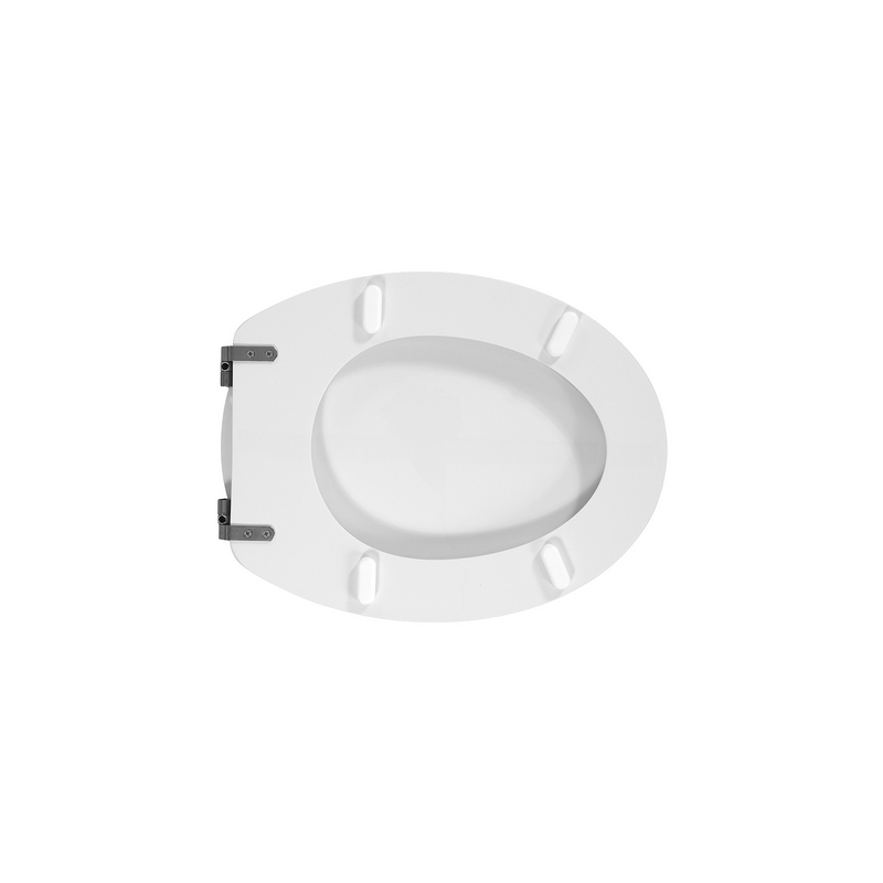 Sedile Wc Per Dolomite Vaso Perla Forma 1 - Bianco - Cerniere A Passan 111-22DPH-33