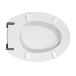 Sedile Wc Per Althea Vaso Flo' Forma 1 - Bianco - Cerniere A Passanti 111-22AFO-33