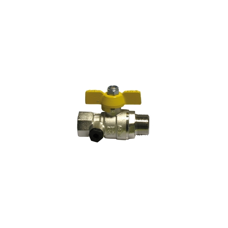 Valvola A Sfera Gas Fm Con Farfalla Gialla - 3/4" Dn 20 424-9009-05