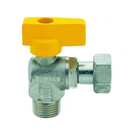 Rubinetto A Sfera Per Gas A Squadra Maschio - 1/2" X 3/4" Dn 15x20 424-9105-0405